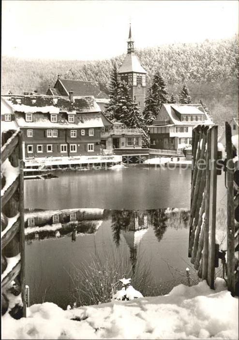 Bad Liebenzell Teilansicht mit Kirche Kurort im Schwarzwald Winter