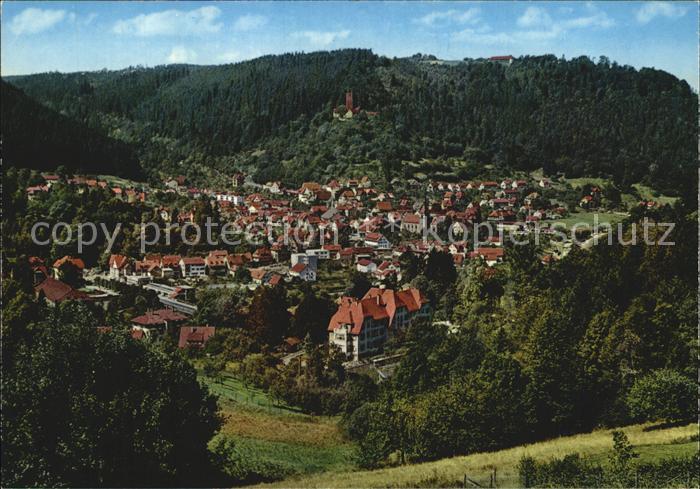 Bad Liebenzell Gesamtansicht mit Burg Kurort Schwarzwald