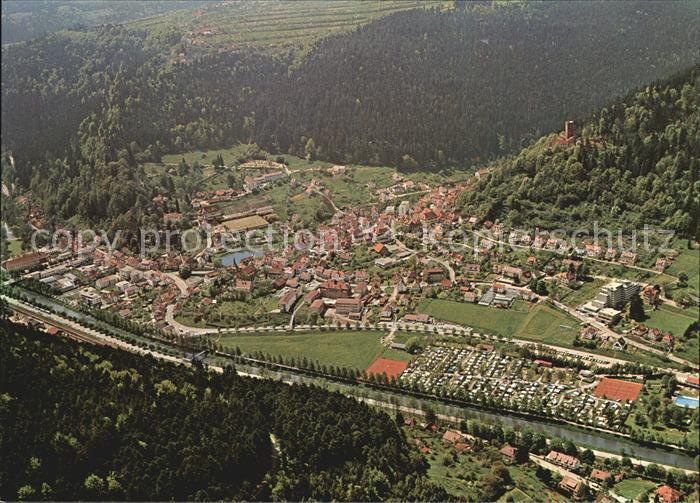Bad Liebenzell Feriencampingpark Kurstadt im Schwarzwald Fliegeraufnahme