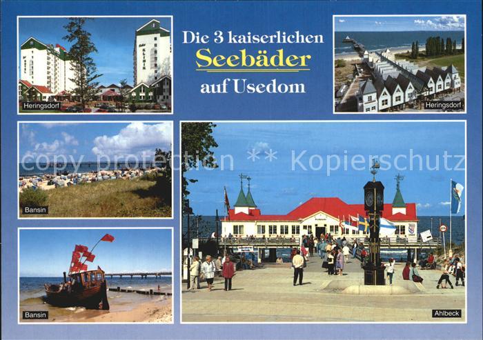 Insel Usedom Die 3 kaiserlichen Seebaeder Heringsdorf Bansin Ahlbeck Seebruecke