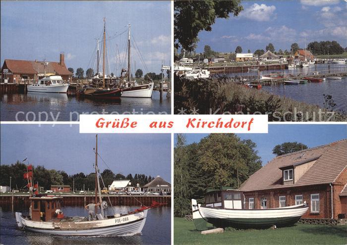 Kirchdorf Insel Poel Hafen Fischkutter Segelyacht Heimatmuseum