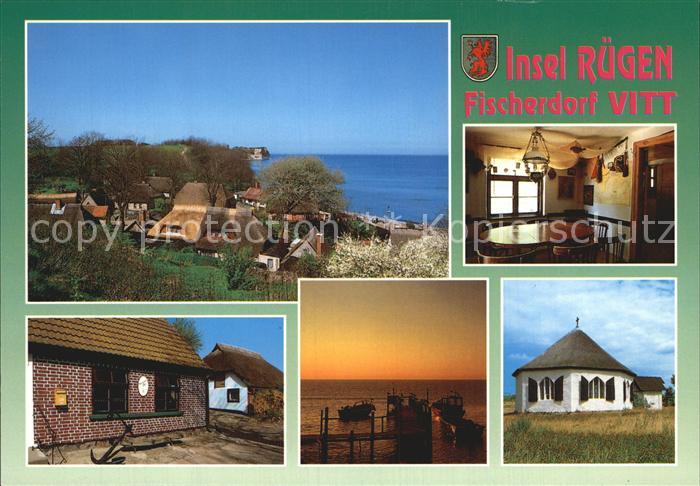 Vitt Panorama mit Kap Gaststube Dorfidyll Bootssteg Kapelle