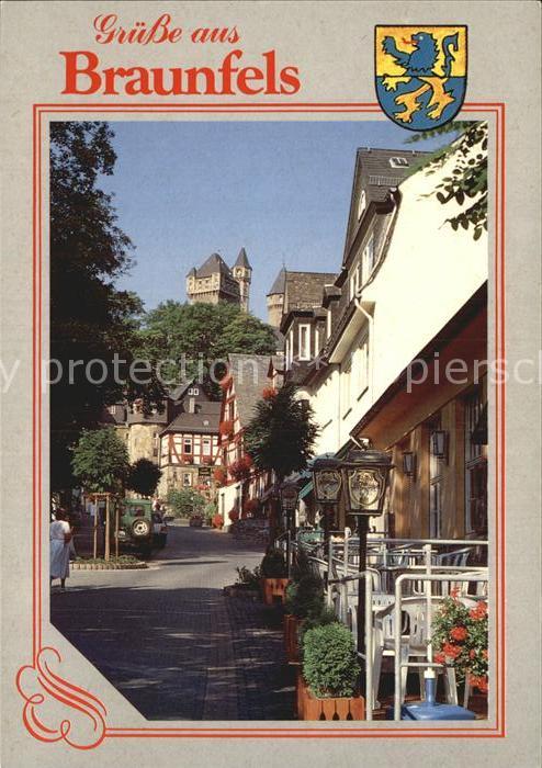 Braunfels Innenstadt Strassencafe Restaurant Schloss Luftkurort an der Lahn Feri