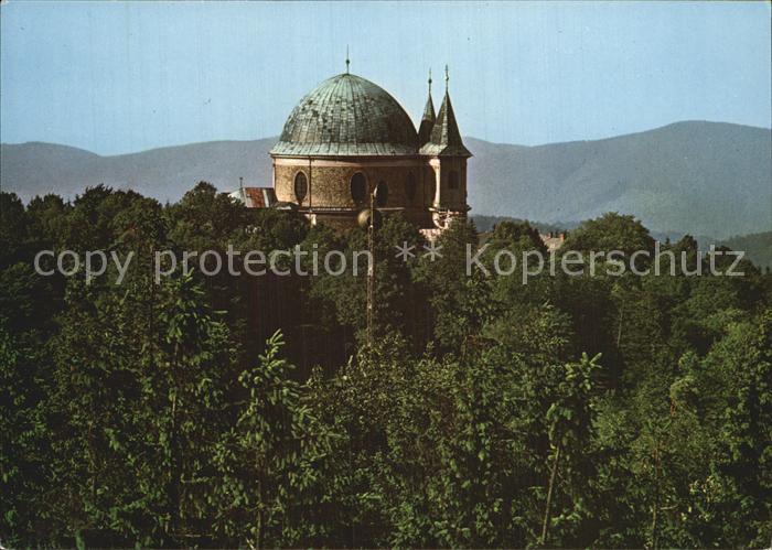 Hostyn Pohled z rozhledny Blick vom Turm Wallfahrtskirche