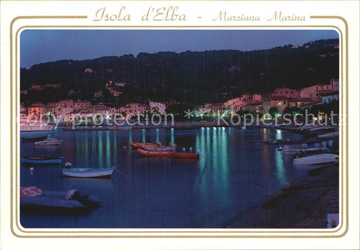 Marciana Marina Lungomare Strandpromenade Nachtaufnahme