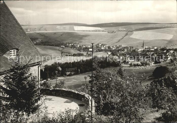 Oberwiesenthal Erzgebirge Panorama Blick vom FDGB Erholungsheim Bergheim