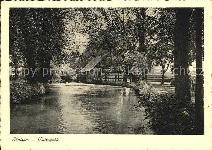 Goettingen Niedersachsen Walkemuehle Partie am Fluss