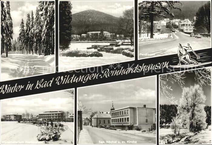 Reinhardshausen Pensionen Sanatorium Winterlandschaft