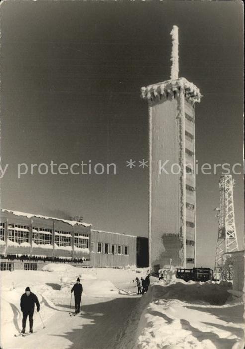 Oberwiesenthal Erzgebirge Fichtelberghaus im Winter