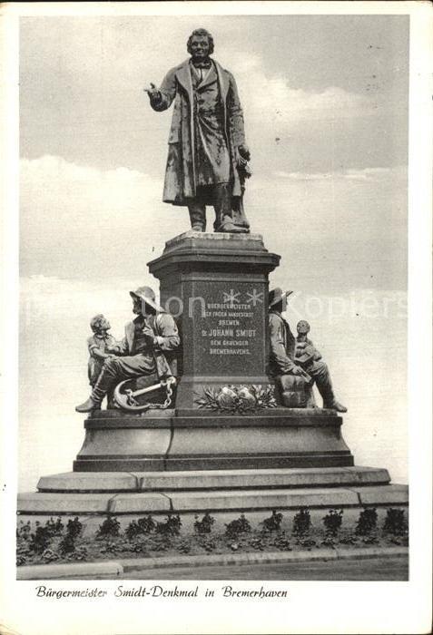 Bremerhaven Buergermeister Smidt Denkmal Statue
