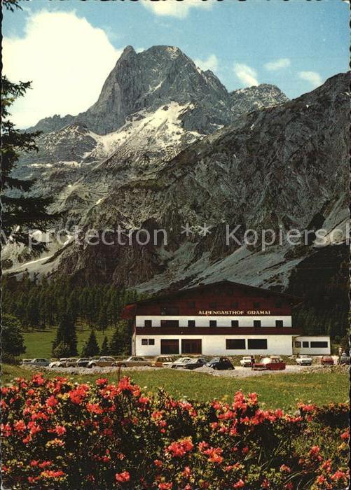 Pertisau Achensee Alpengasthof Gramai gegen Lamsenspitze Karwendelgebirge