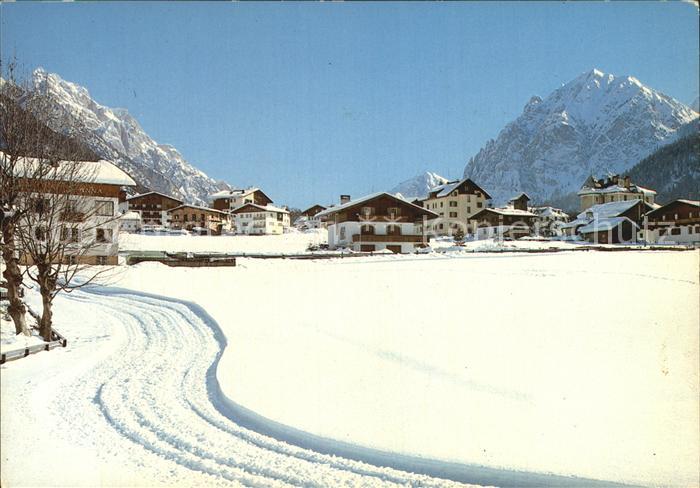 San Vigilio Di Marebbe Monte Sella e Pares Dolomiten Winterpanorama