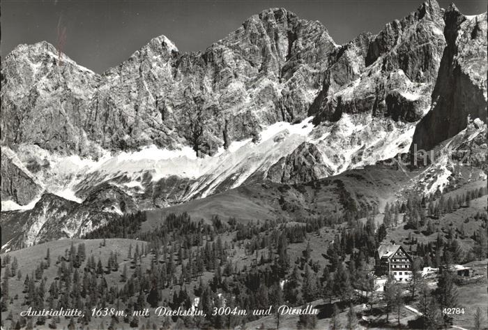 Austriahuette Berghaus Dachstein und Dirndln Dachsteingebirge