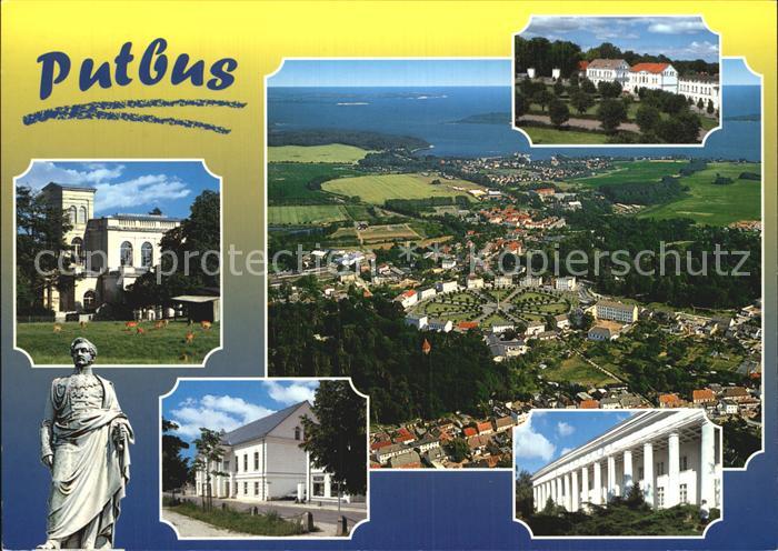 Putbus Ruegen Schloss Statue Denkmal Fliegeraufnahme