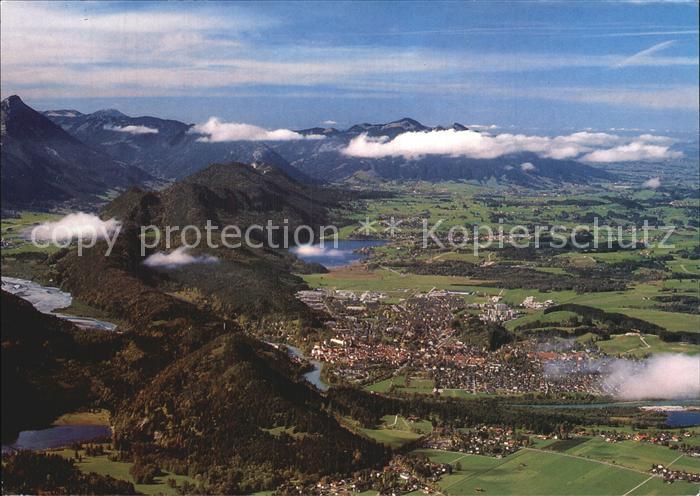 Fuessen Allgaeu Panorama Fuessener Land Fliegeraufnahme