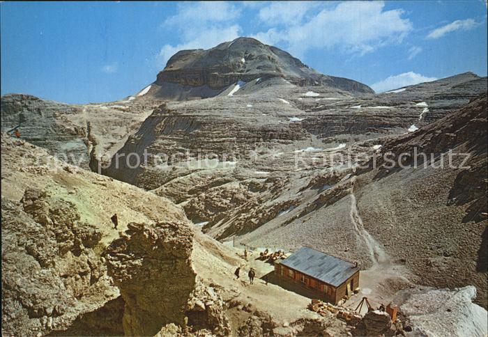 Canazei Rifugio Forcella Pordoi Gruppo Sella Cima Boe Dolomiti Berghaus Dolomite