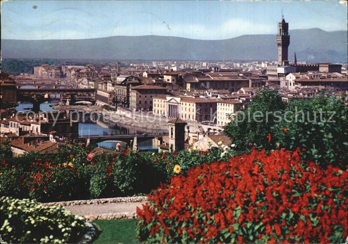 Firenze Florenz Panorama Blick ueber die Stadt