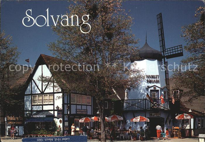 Solvang Hamlet Square Windmill located in the heart of Little Denmark