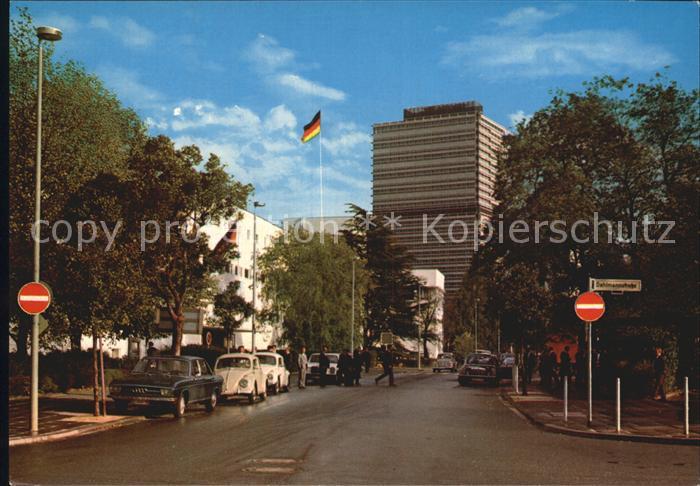 Bonn Rhein Buerohaus des Bundestages im Regierungsviertel