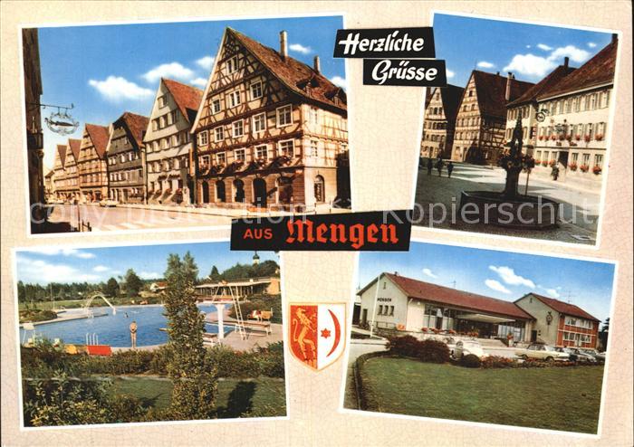 Mengen Wuerttemberg Fachwerkhaeuser Freibad