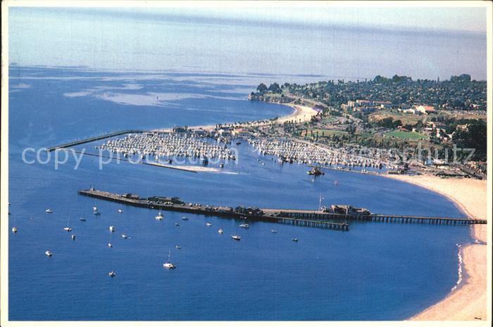 Santa Barbara California Fliegeraufnahme Hafens Seebruecke