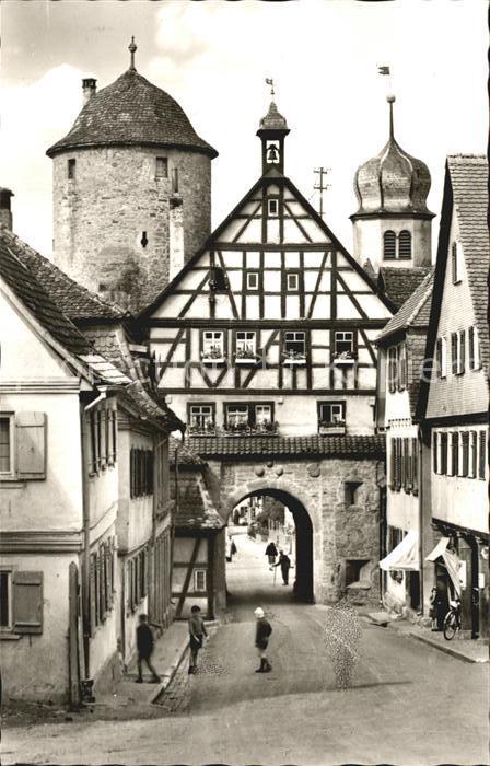 Langenburg Wuerttemberg Ortspartie mit Stadttor