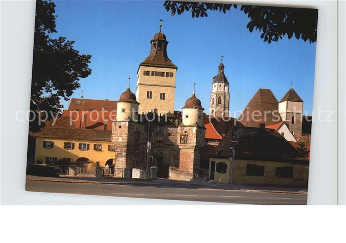 Weissenburg Bayern Ellinger Tor mit Kirche