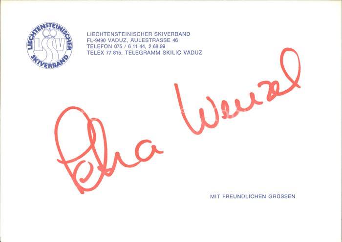 Skisport Petra Wenzel Autogramm