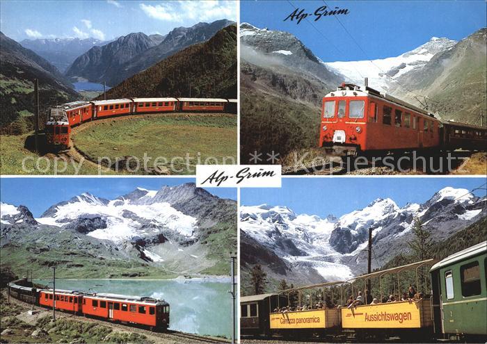 Eisenbahn Alp Gruem Berninapass