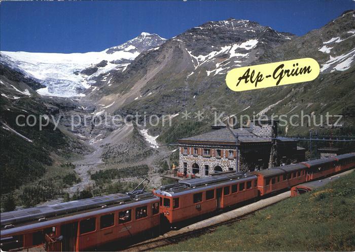 Eisenbahn Alp Gruem Berninapass