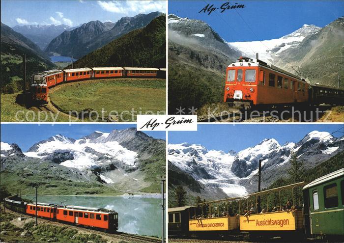 Eisenbahn Alp Gruem Berninapass
