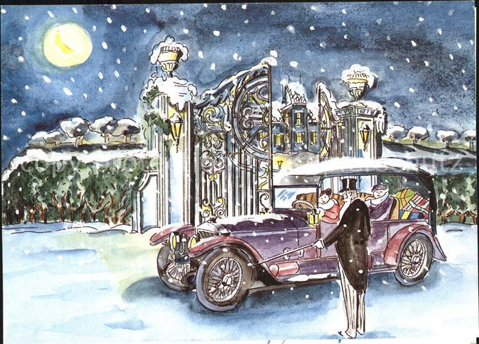 Autos Oldtimer Kuenstlerkarte Robert Mauchle