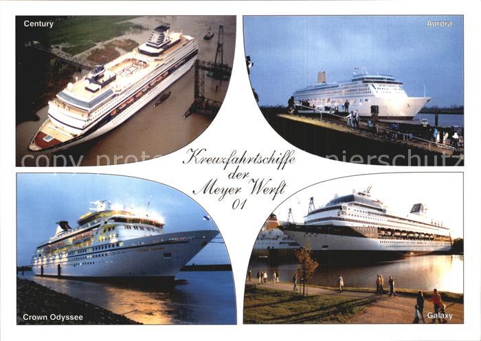 Schiffe Ships Navires Kreuzfahrtschiffe Meyer Werft Crown Odyssee Century Galaxy