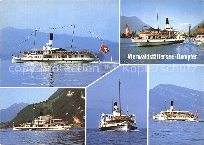 Dampfer Seitenrad DS Schiller DS Stadt Luzern DS Unterwal