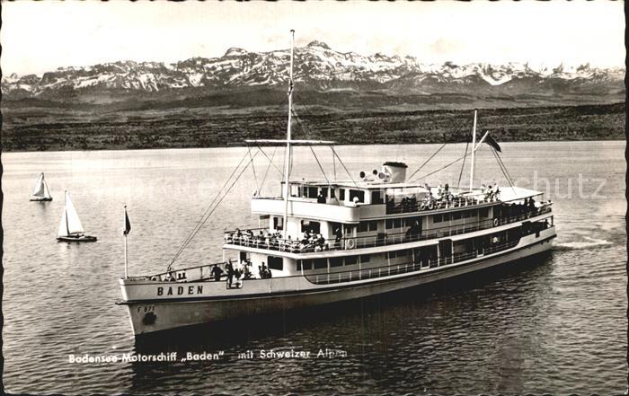 Motorschiffe Baden Bodensee Schweizer Alpen