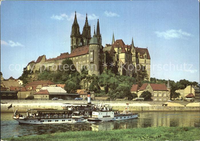 Dampfer Seitenrad Riesa Meissen Albrechtsburg Dom