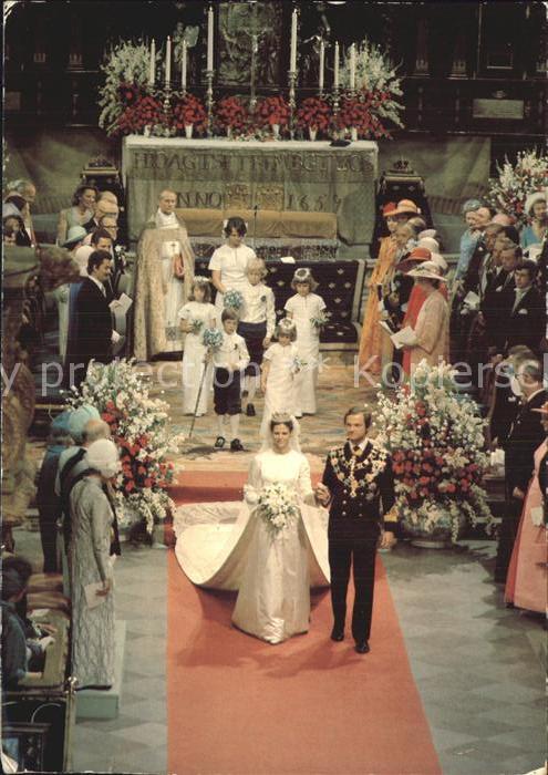 Adel Schweden Hochzeit Storkyrkan Stockholm Koenig Carl XVI Gustaf Koenigin Silv