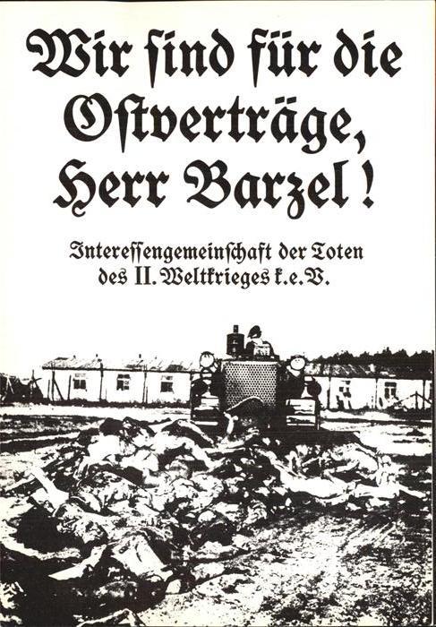 Politik Ostvertraege Barzel Klaus Staeck