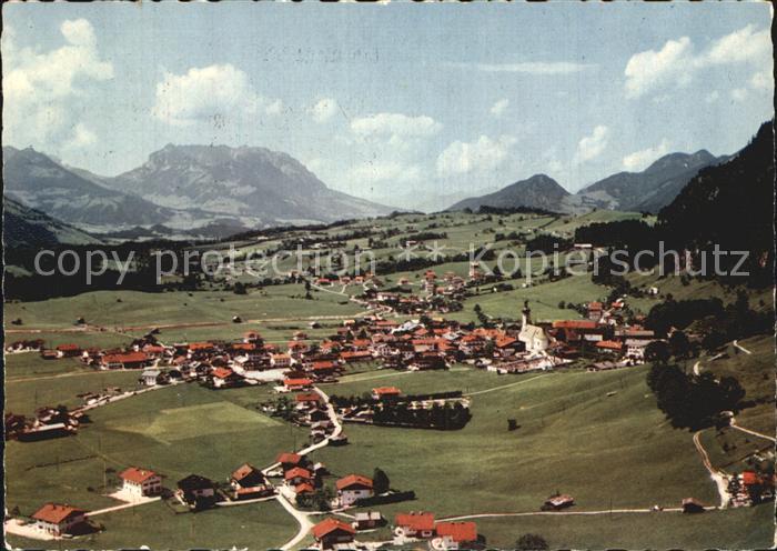 Reit Winkl Fliegeraufnahme mit Zahmen Kaiser