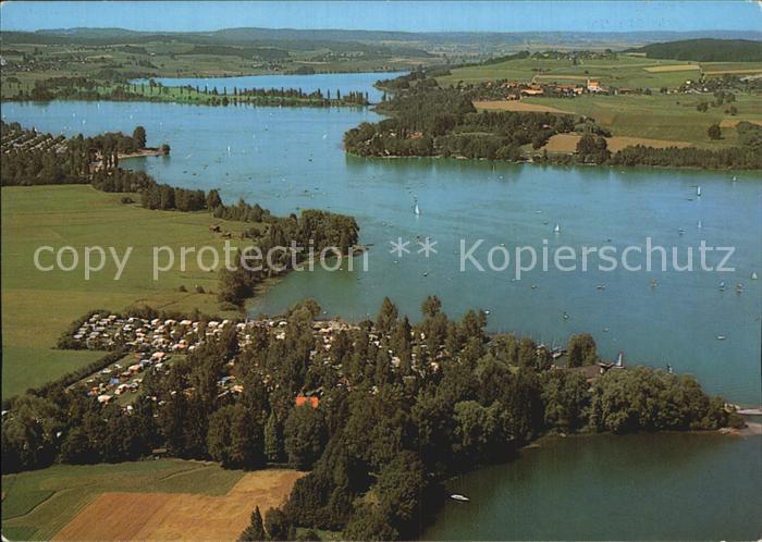 Gaden Waginger See Camping Schwanenplatz Fliegeraufnahme