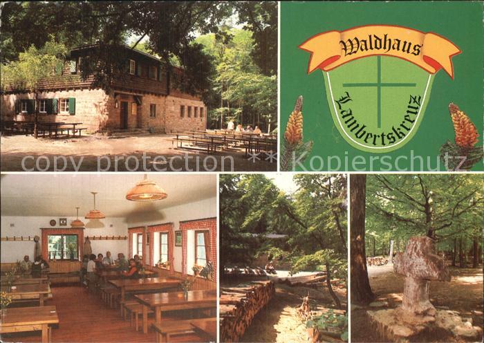 Neidenfels Pfalz Waldhaus Lambertskreuz Gastraum Gartenwirtschaft Kreuz