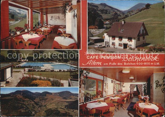Aitern Cafe Pension Belchenblick Gaststube Schwimmbad Panorama