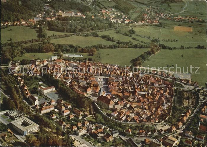 Bad Neustadt mit Kurviertel und Kaiserpfalz Fliegeraufnahme