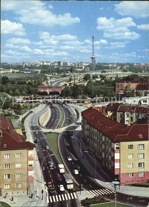 Halensee Grunewald CHARLOTTENBURG-WILMERSDORF BERLIN Stadtautobahn mit Funkturm