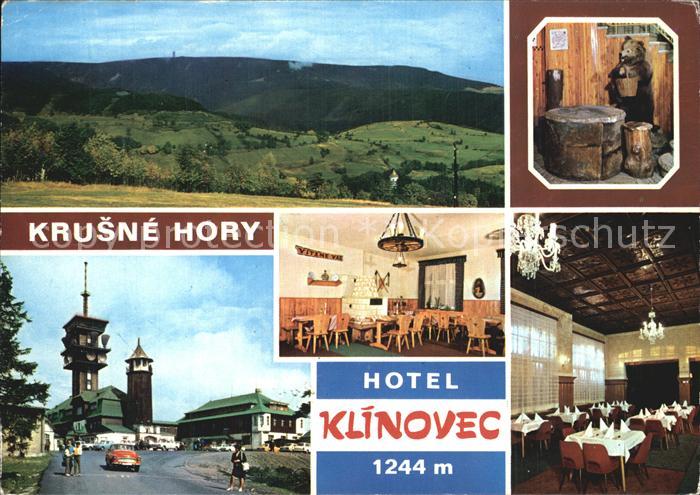 Krusne Hory Panorama Strassenpartie Hotel Klinovec Gaststube