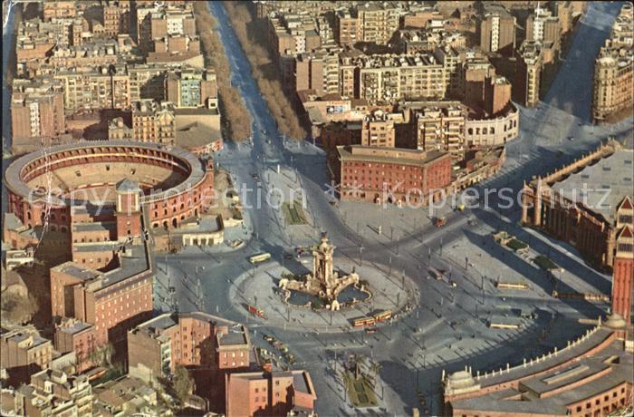 Barcelona Cataluna Vista aerea de la Plaza de Espagna