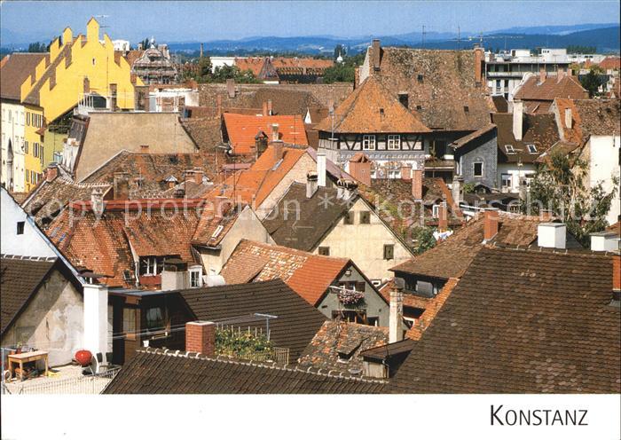 Konstanz Bodensee Blick ueber die Altstadt