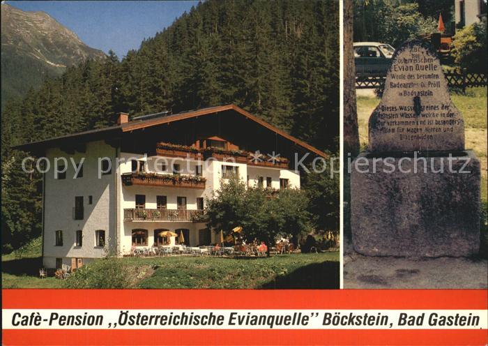 Bad Gastein Cafe Pension oesterreichische Evianquelle Boeckstein
