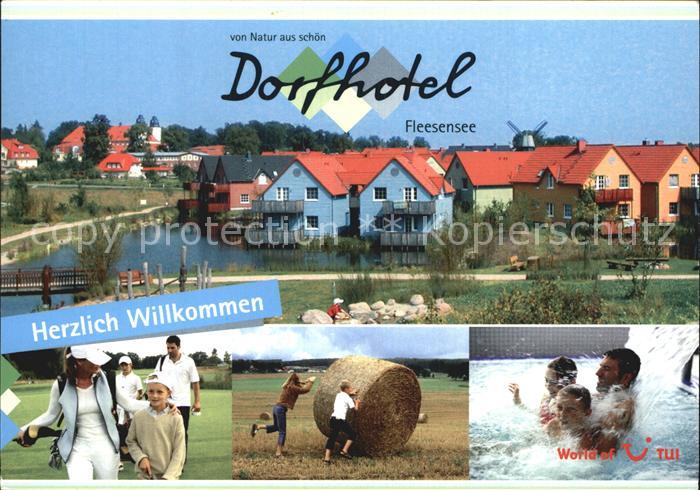 Goehren-Lebbin Dorfhotel Fleesensee Golf Heuraeder rollen Wasserrutsche