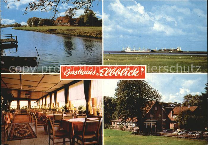 Otterndorf Niederelbe Gasthaus Elbblick Gastraum Panorama